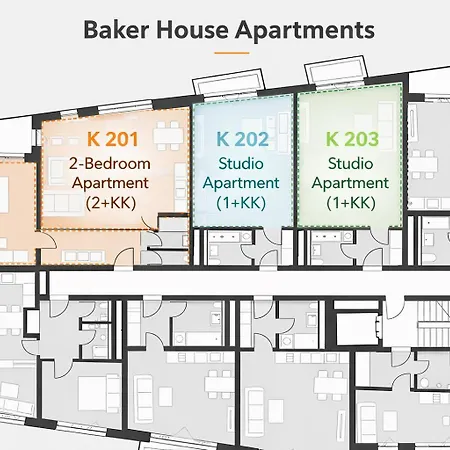 아파트 Baker House - Free Private Parking